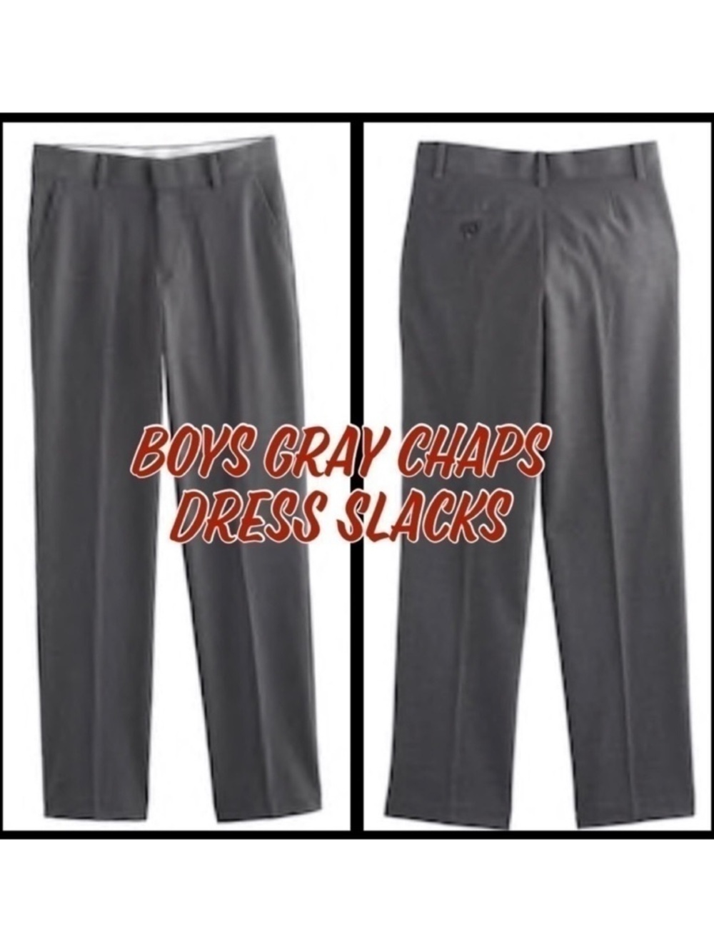 Boys Size 12 Gray Chaps Dress Slacks Easter Pants